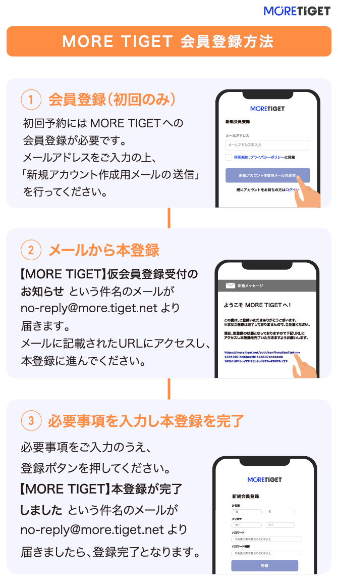【SP】MORE TIGET 会員登録方法